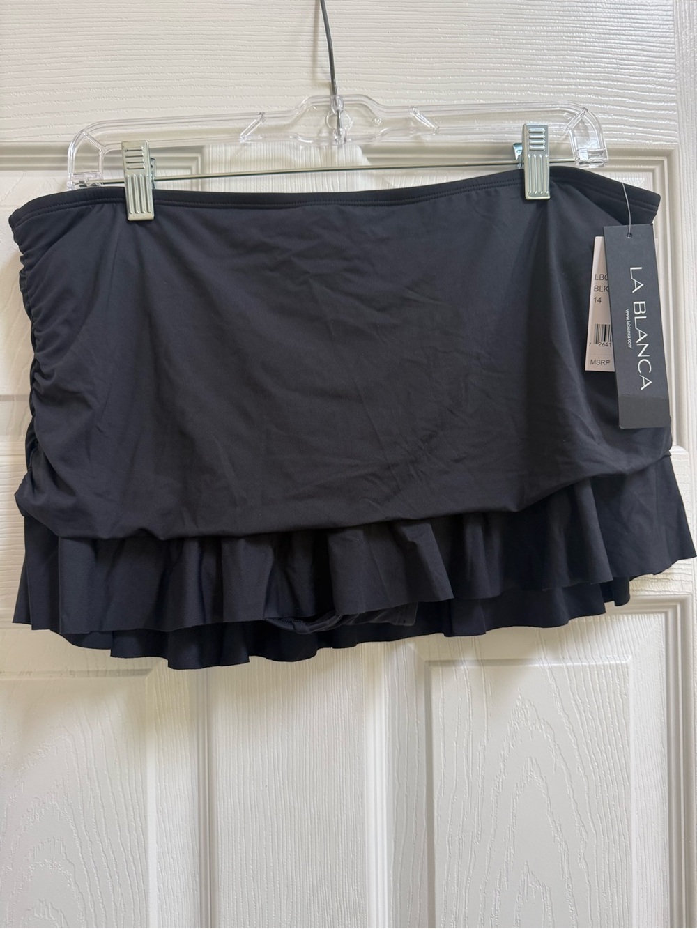 La Blanca Black Ruffled Swim Skirt - Picture 2 of 5